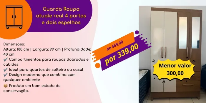 Guarda roupa solteiro
