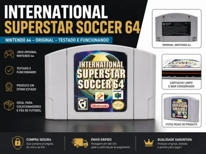 International Superstar Soccer 64 Original Nintendo 64 N64 - Cartucho - Testado