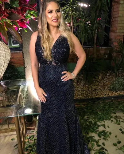 Vestido de festa bordado