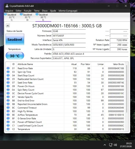 HD Seagate Barracuda 3TB (3000GB) 3.5"