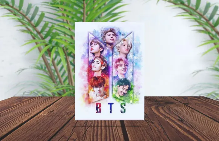 Placas decorativas do bts