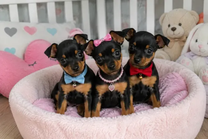 Neném Pinscher/Pincher de Linhagem Top Macho e Fêmea Vacinados com Garantias