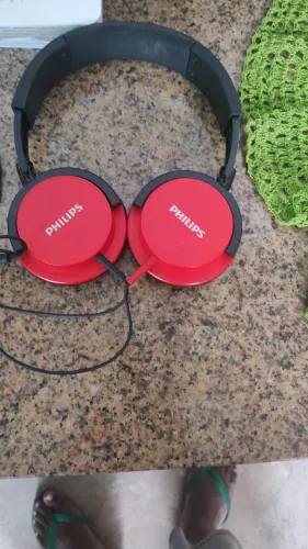 Fone de Ouvido Philips SHL3100RD/00 - Conector P2 - Dobrável - Vermelho