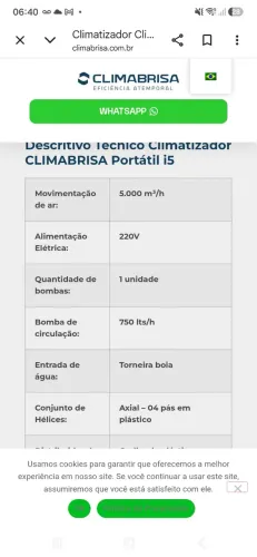 Climatizador portátil  i5 climabrisa 