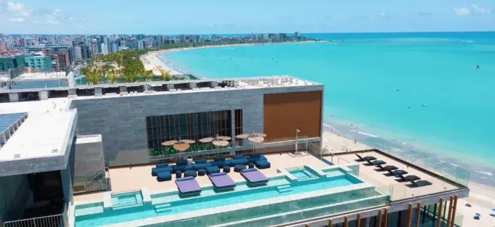 New Time - Apartamento studio de luxo beira mar ao lado da Nova Orla praia de Pajuçara