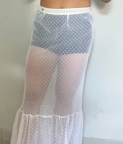 Saída de praia saia de tule