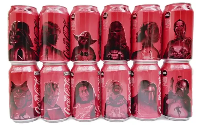 Coleção latas da coca cola Star wars completa vazias