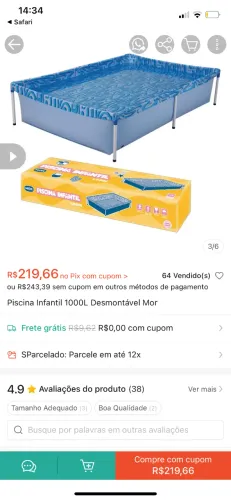 Piscina 1000 litros Mor