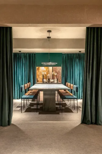 Mesa de Jantar Retangular em Quatzito Monte Verde 