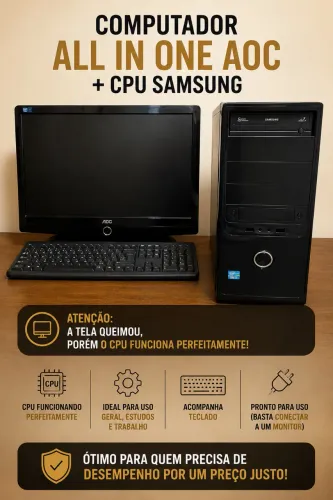 Computador AOC + CPU Samsung