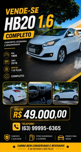 Hyundai HB20 C./c.plus/c.style 1.6 Flex 16V Mec. 2016