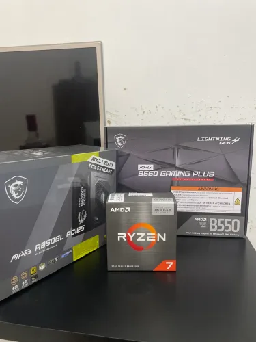 Kit para jogos com processador placa mãe e fonte