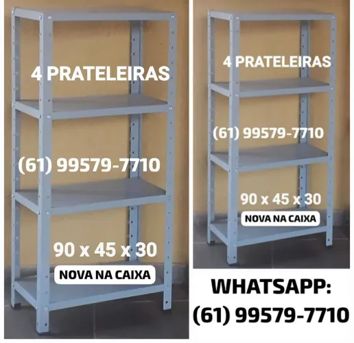Estante de Aço 4 Prateleiras (Nova na Caixa)