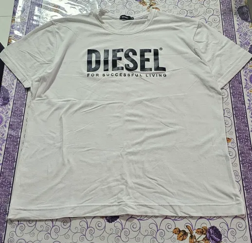 Camiseta diesel branca - tamanho 3xl - tecido de alta qualidade