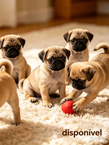 Filhote de Pug abricó