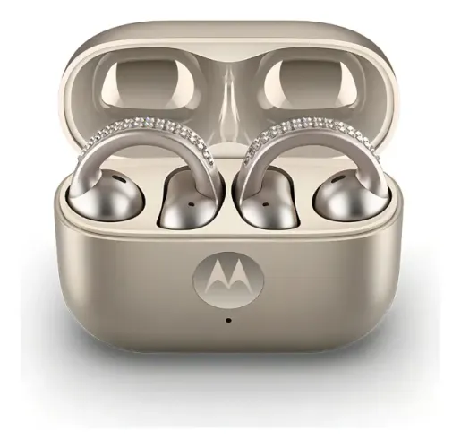 Fone de ouvido Sem Fio Motorola Moto Buds Loop Crystals by Swarovski cor Pantone French