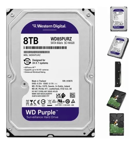 Hd Wd Purple Surveillance 8tb Wd85purz Western Digital Usado (Usado)