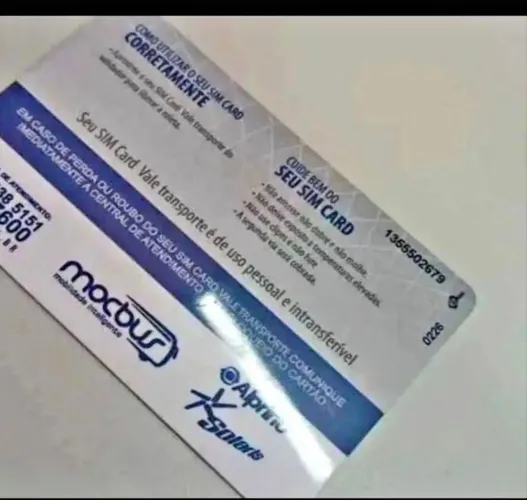 Cartão de trasporte 