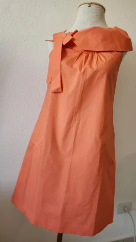 Vestido alfaiataria algodão c/ bolso frontal Novo