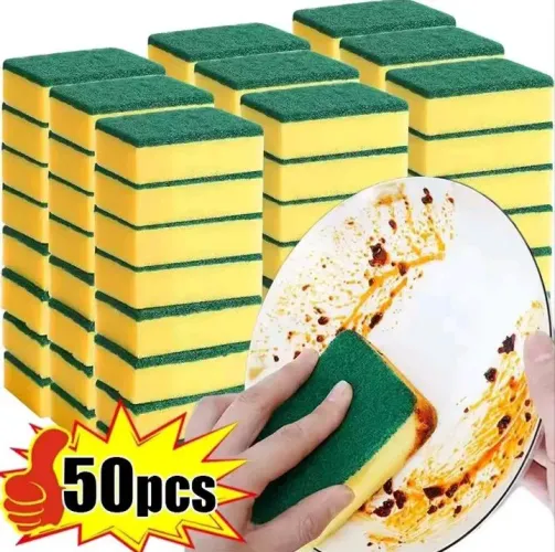 50 peças de Esponja dupla face altamente absorvente pote de alta limpeza.