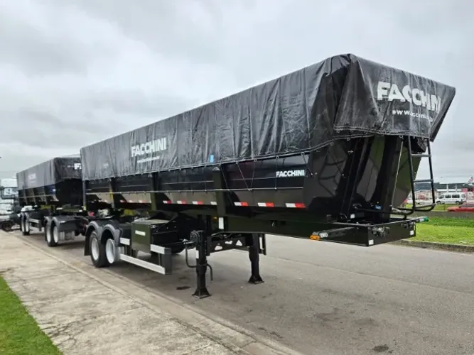 Rodocaçamba Facchini Ano 27 35m³Dolly Rebaixado Lona Fácil SEM PNEUS pronta entrega 0 Km  