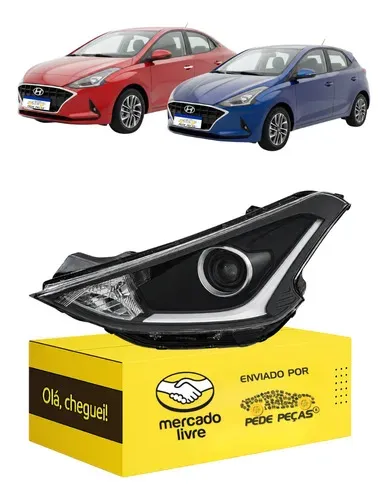 Farol Sinaleira Hb20 Hb20s 2020 21 2022 C/led C/projetor L.e Esquerdo/motorista