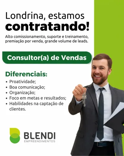 Consultor de vendas- Construtora Blendi 