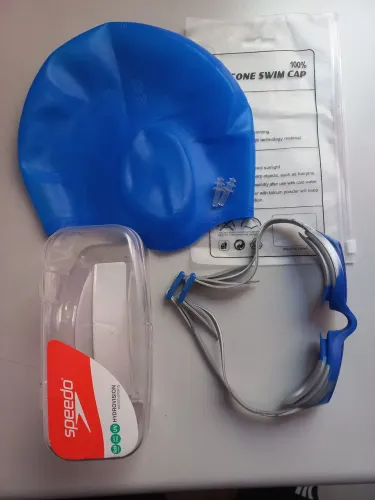Kit natação touca, óculos 
