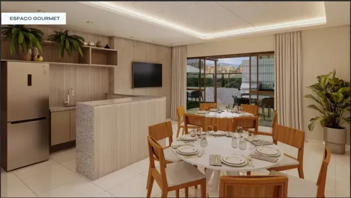 Apartamento para venda possui 52 metros quadrados com 2 quartos