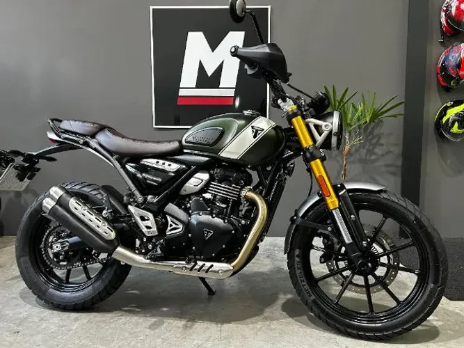 TRIUMPH SCRAMBLER 400 X 2024 7.000km - Segundo dono - Revisada - Com acessórios.