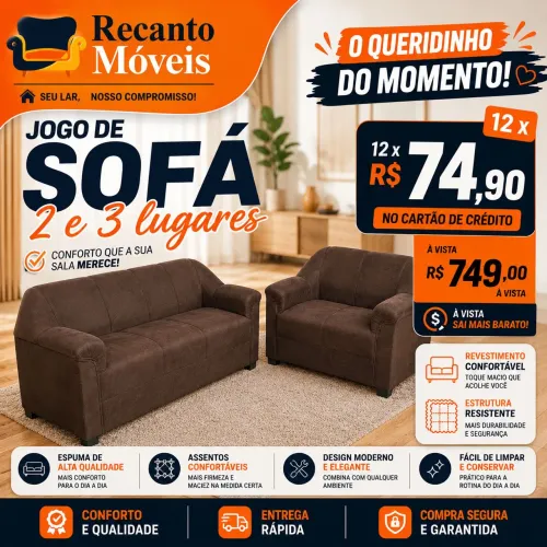 Sofá 2 e 3 lugares em Anápolis!