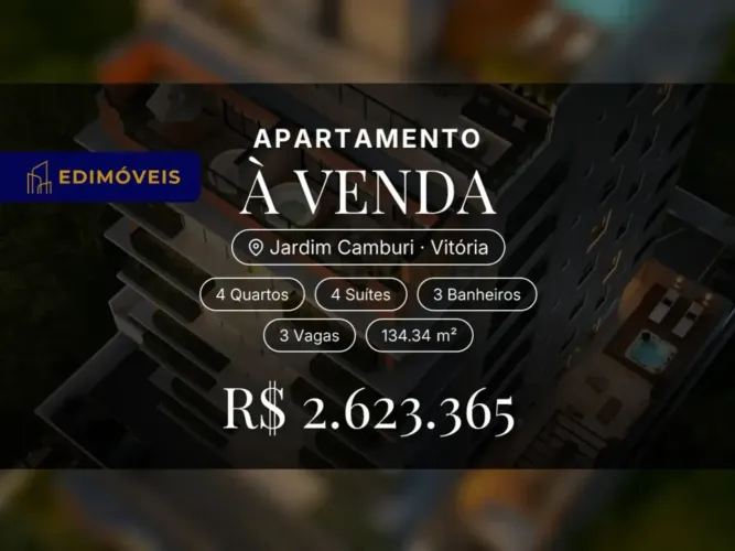 Jardim Camburi: Apartamento 4 suítes com rooftop exclusivo e piscina aquecida