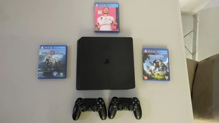 Ps4 Slim 1TB + 2 Controles + Jogos Exclusivos
