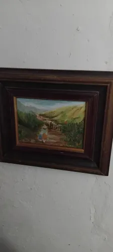 Quadro antigo pintura a óleo