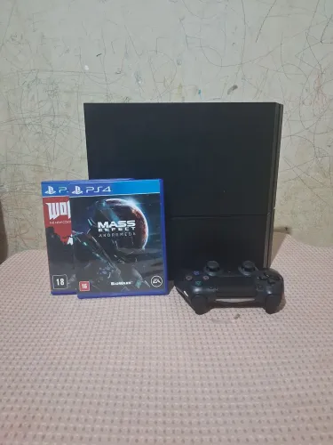 ? PlayStation 4 Slim 500GB +  Jogos + Controle 