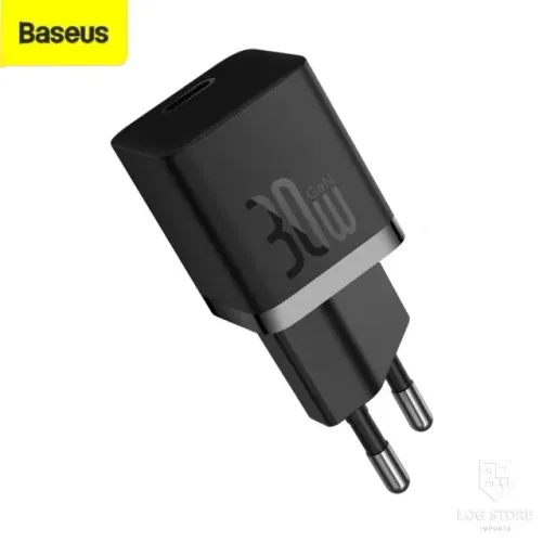 Carregador Rápido Baseus Cube Pro Mini 30W Gan5 Para iPhone 15/16/17 Pro Max Samsung 