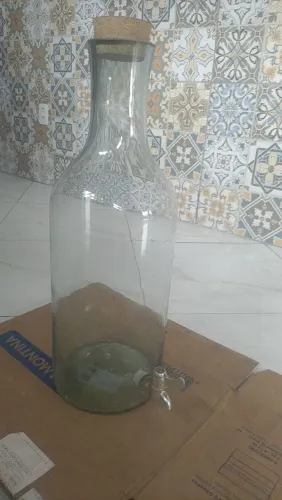 Garrafão vidro com tampa de cortiça