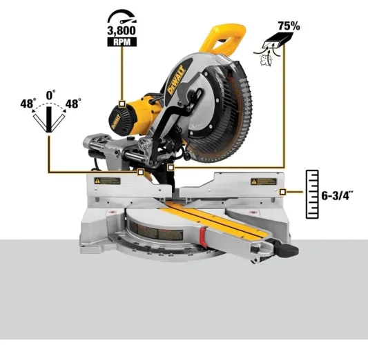Serra Esquadria Dewalt Dws779 12 15a 3800rpm Deslizante