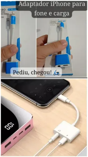 Adaptador iPhone para P2 e Carga (Delivery)