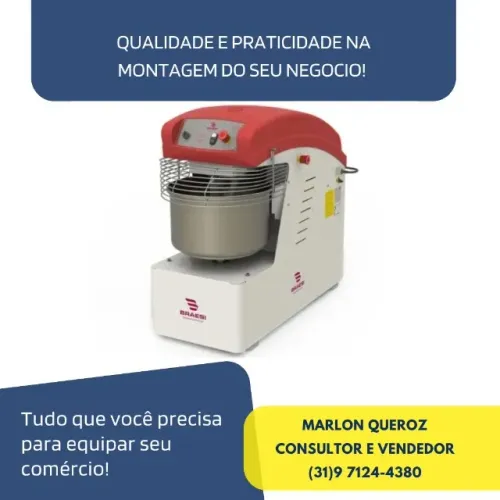 Amassadeira Espiral 25KG Monofásica Braesi Nova