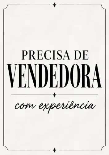 Vaga de vendedora