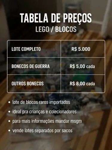 LEGOS A GRANEL 4,8 kg de Legos importados ! Perfeito para colecionadores e crianças 