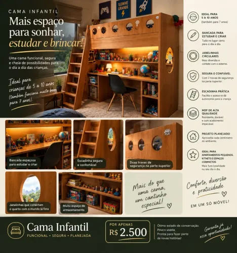 Cama infantil diferente e divertida