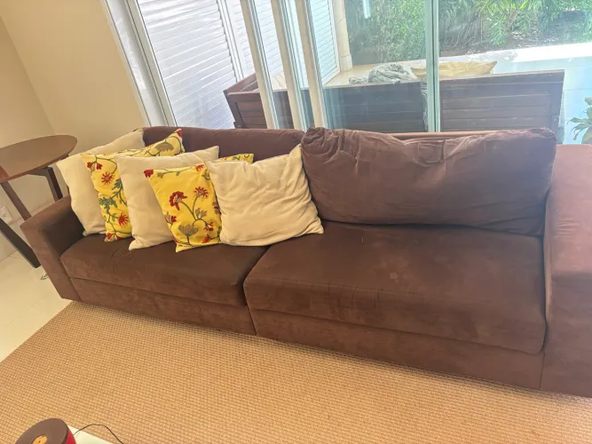 Sofa 3 lugares marrom Century