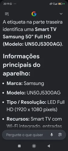 Tv Samsung 50 polegadas pra peças