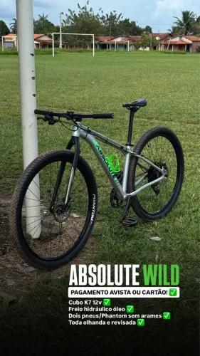Bicicleta Absolute Wild Aro 29 | K7 12v | Freio Hidráulico | Pneus PHANTOM SEM ARAMES