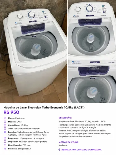 MAQUINA DE LAVAR PERFEITO ESTADO
