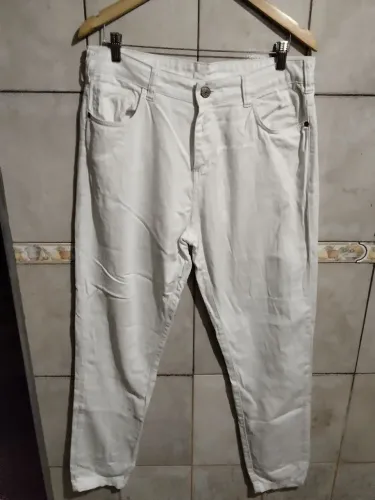 Calça jeans masculina branca m.officer