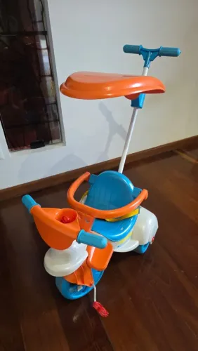 Carrinho triciclo Infantil com Empurrador Xalingo Azul Multi Care 3 x 1