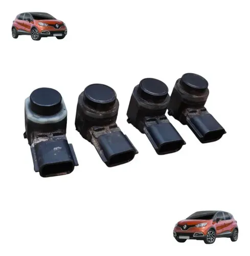 Jogo Sensor Estacionamento Captur Sandero Logan 2015 A 2021 Preto